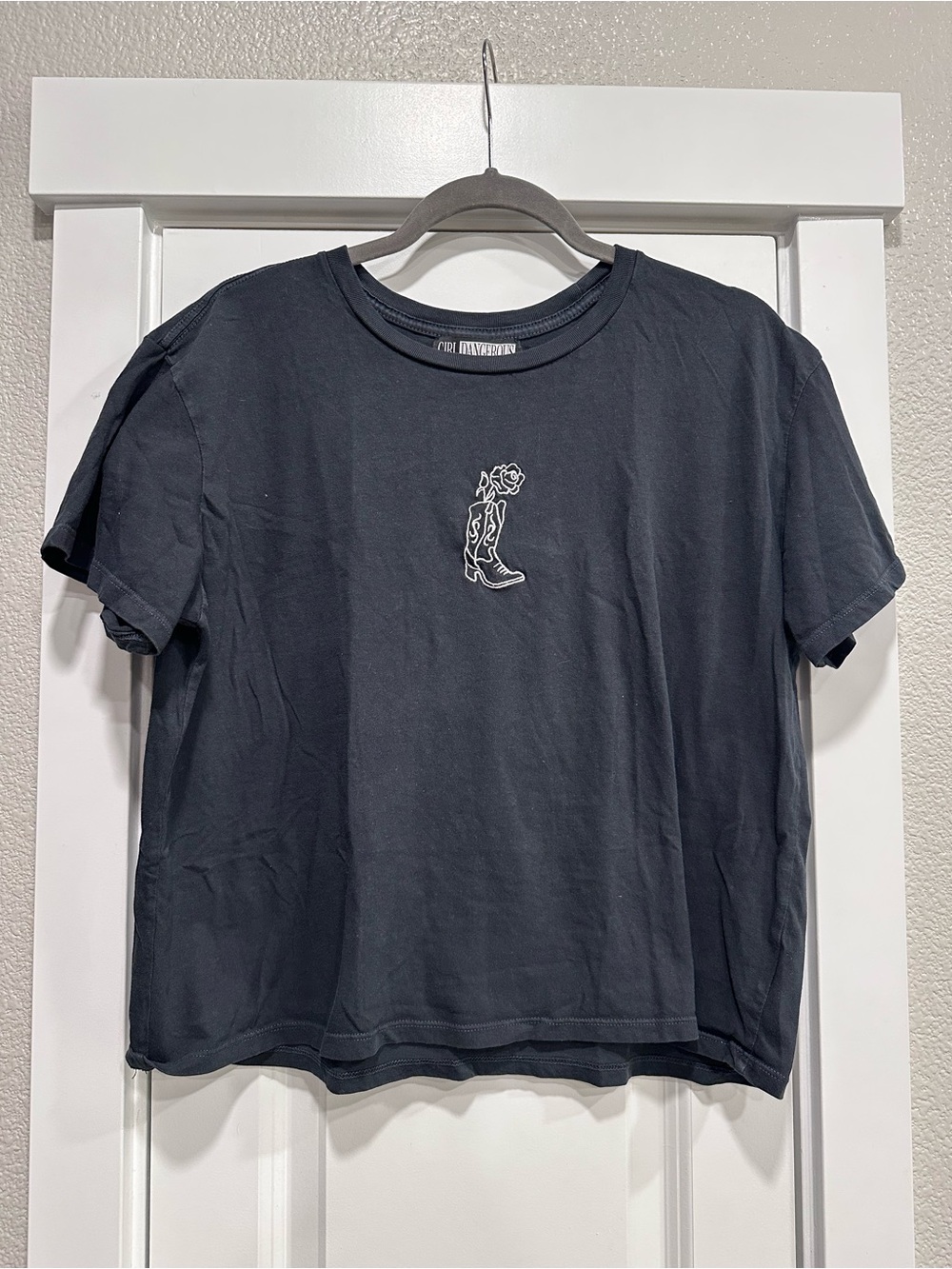 Boot + Rose Classic Tee by Girl Dangerous